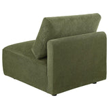 Elysia Fabric Upholstered Modular Armless Chair Green | Green | 551895