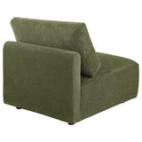 Elysia Fabric Upholstered Modular Armless Chair Green | Green | 551895