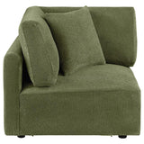 Elysia Fabric Upholstered Modular Corner Chair Green | Green | 551896