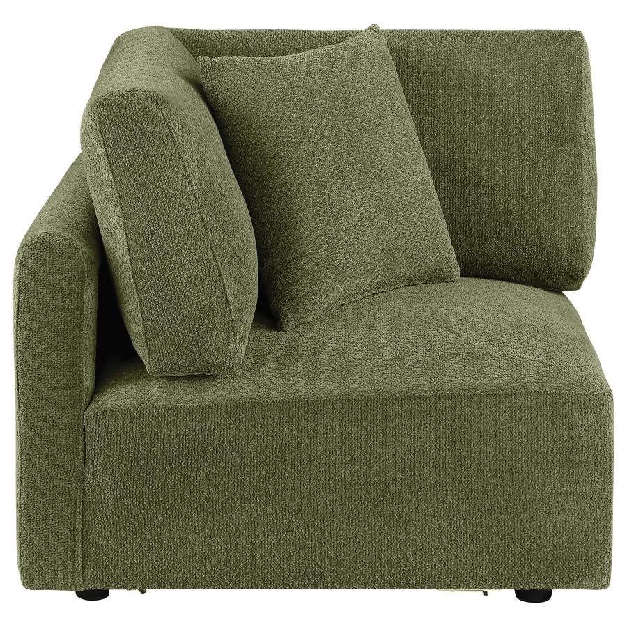 Elysia Fabric Upholstered Modular Corner Chair Green | Green | 551896