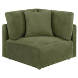 Elysia Fabric Upholstered Modular Corner Chair Green | Green | 551896