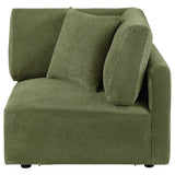 Elysia Fabric Upholstered Modular Corner Chair Green | Green | 551896