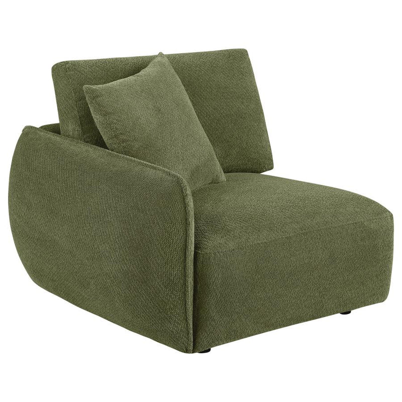 Elysia Chenille Upholstered Modular LAF Chair Green
