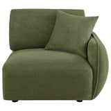 Elysia Fabric Upholstered Modular RAF Chair Green | Green | 551898RAF