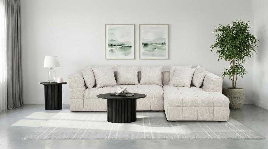 Amara 2-Piece Upholstered Sectional Sofa | Ivory | 551911-SETB