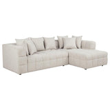 Amara 2-Piece Upholstered Sectional Sofa | Ivory | 551911-SETB