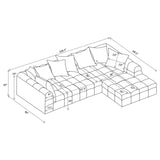 Amara 2-Piece Upholstered Sectional Sofa | Ivory | 551911-SETB