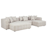 Amara 4-Piece Upholstered Sectional Sofa | Ivory | 551911-SET