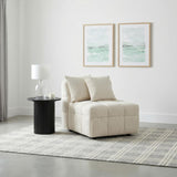 Amara Upholstered Armless Chair | Ivory | 551911