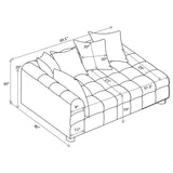 Amara Upholstered LAF Loveseat | Ivory | 551914LAF