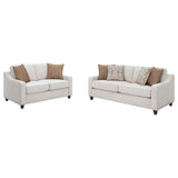 Christine 2-piece Upholstered Sloped Arm Sofa Set Beige | King | Beige | 552061-S2