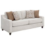 Christine 2-piece Upholstered Sloped Arm Sofa Set Beige | King | Beige | 552061-S2