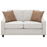 Christine 2-piece Upholstered Sloped Arm Sofa Set Beige | King | Beige | 552061-S2