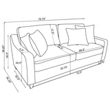 Christine 2-piece Upholstered Sloped Arm Sofa Set Beige | King | Beige | 552061-S2