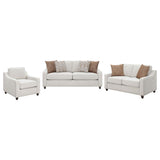 Christine 3-piece Upholstered Sloped Arm Sofa Set Beige | Beige | 552061-S3