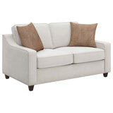 Christine Upholstered Sloped Arm Loveseat Beige | Beige | 552062