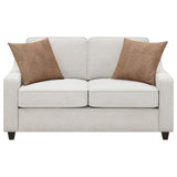 Christine Upholstered Sloped Arm Loveseat Beige | Beige | 552062