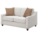 Christine Upholstered Sloped Arm Loveseat Beige | Beige | 552062