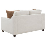 Christine Upholstered Sloped Arm Loveseat Beige | Beige | 552062