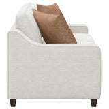 Christine Upholstered Sloped Arm Loveseat Beige | Beige | 552062