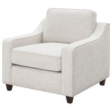 Christine Upholstered Sloped Arm Accent Chair Beige | Beige | 552063