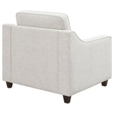 Christine Upholstered Sloped Arm Accent Chair Beige | Beige | 552063