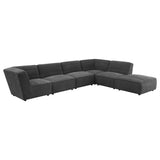 Sunny 6-piece Upholstered Modular Sectional Sofa Charcoal | Grey | Dark Charcoal | 552081-SET