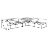 Sunny 6-piece Upholstered Modular Sectional Sofa Charcoal | Grey | Dark Charcoal | 552081-SET