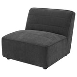 Sunny Upholstered Armless Chair Dark Charcoal | King | Grey | Dark Charcoal | 552081