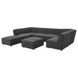 Sunny Square Upholstered Ottoman Dark Charcoal | Grey | Dark Charcoal | 552083