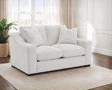 Ashlyn Fabric Upholstered Track Arm Loveseat Sand | Beige | Sand | 552092