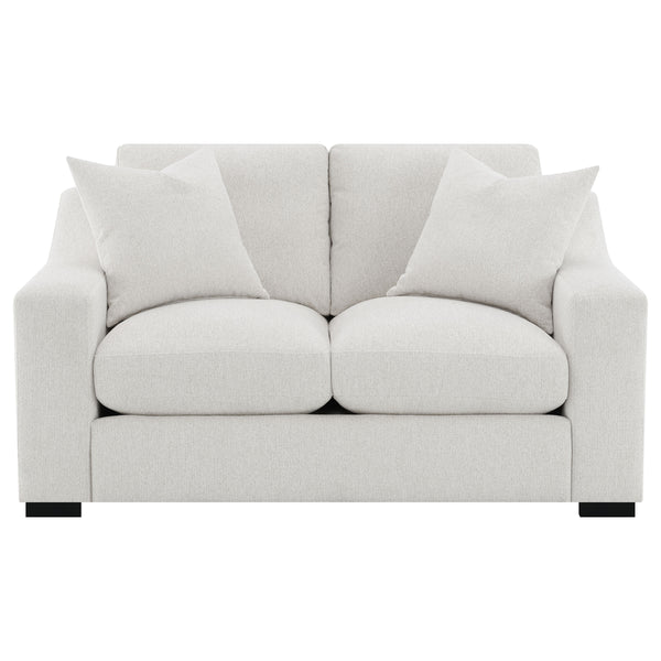 Ashlyn Fabric Upholstered Track Arm Loveseat Sand