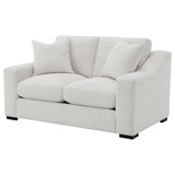 Ashlyn Fabric Upholstered Track Arm Loveseat Sand | Beige | Sand | 552092
