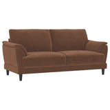 Selma Velvet Upholstered Crescent Arm Sofa Rust | Full | Orange | Rust | 552101