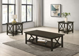 Rachelle 3-piece Rectangular Coffee Table Set Deep Merlot | Brown | Dark Merlot | 5909