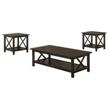 Rachelle 3-piece Rectangular Coffee Table Set Deep Merlot | Brown | Dark Merlot | 5909