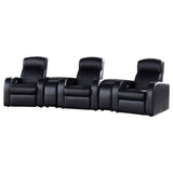 Cyrus 5-piece Upholstered Home Theater Seating | Black | 600001-S3A