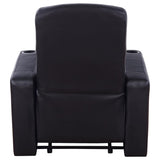 Cyrus 3-piece Upholstered Home Theater Seating | King | Black | 600001-S3B