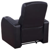 Cyrus 5-piece Upholstered Home Theater Seating | Black | 600001-S4B