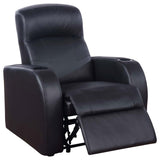 Cyrus 9-piece Upholstered Home Theater Seating | Black | 600001-S5A