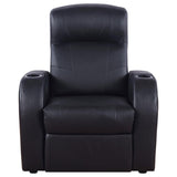 Cyrus 9-piece Upholstered Home Theater Seating | Black | 600001-S5A