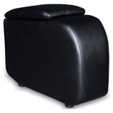 Cyrus Upholstered Home Theater Storage Wedge Console Black | King | Black | 600002
