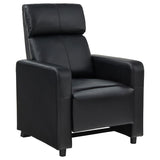 Toohey Upholstered Tufted Recliner Living Room Set Black | Gallery | 600181-S3A 600181-S3B 600181-S4A 600181-S4B 600181-S5A 600181-S5B