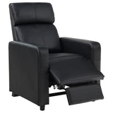 Toohey Upholstered Tufted Recliner Living Room Set Black | Gallery | 600181-S3A 600181-S3B 600181-S4A 600181-S4B 600181-S5A 600181-S5B