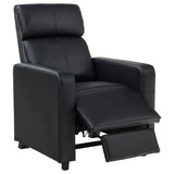 Toohey Upholstered Tufted Recliner Living Room Set Black | Gallery | 600181-S3A 600181-S3B 600181-S4A 600181-S4B 600181-S5A 600181-S5B