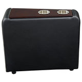 Toohey Upholstered Home Theater Storage Wedge Console Black | King | Black | 600182