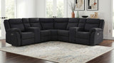 Hagen Upholstered Power Reclining Sectional Sofa Steel Grey | Grey | Steel Grey | 600500P