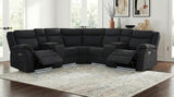 Hagen Upholstered Power Reclining Sectional Sofa Steel Grey | Grey | Steel Grey | 600500P