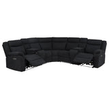 Hagen Upholstered Power Reclining Sectional Sofa Steel Grey | Grey | Steel Grey | 600500P