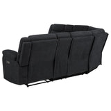 Hagen Upholstered Power Reclining Sectional Sofa Steel Grey | Grey | Steel Grey | 600500P
